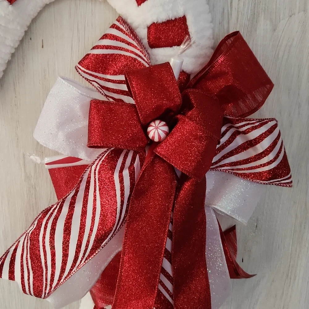 Beautiful Handmade Candy Cane Door Hanger 🍬